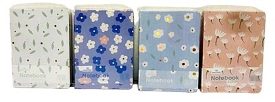 A6 Pastel Flower Notebook 12PC