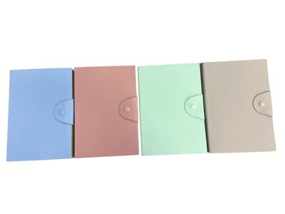 Plain Bright Colour Soft Notebook with Clip A6 24PC
