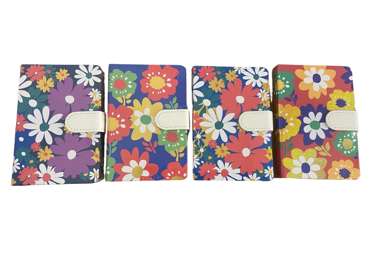 Flowers Hard Cover Notebook with Clip A6 12PC