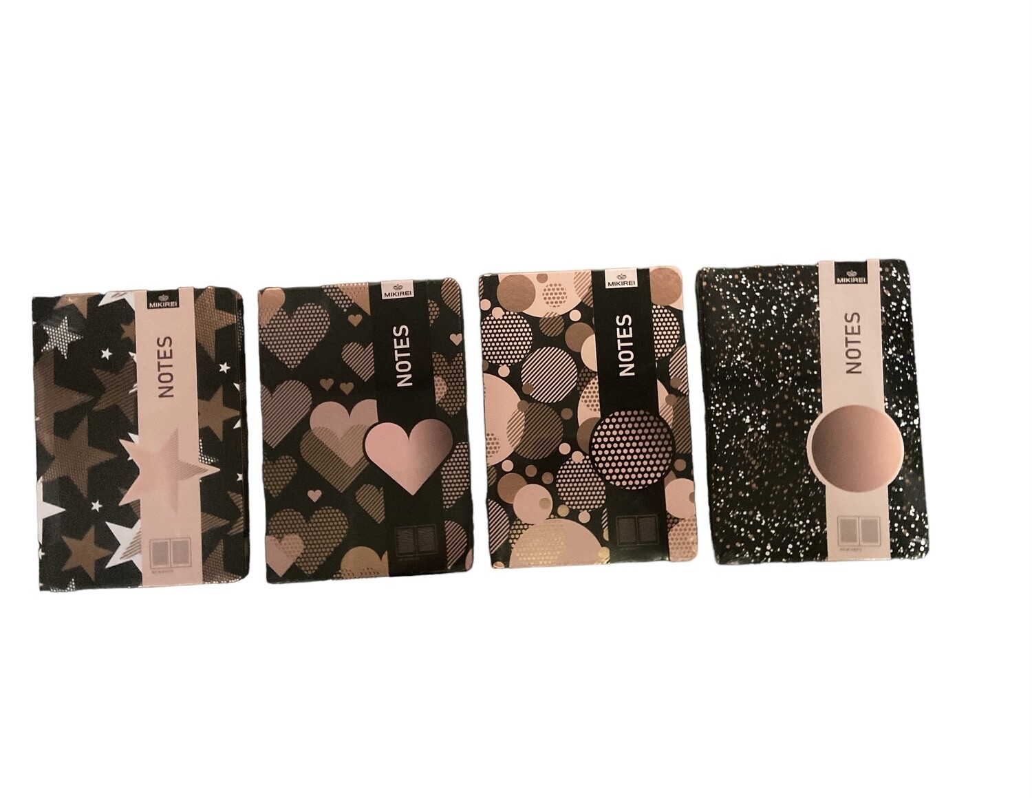 BLACK &amp; ROSE GOLD A6 NOTE BOOK 12P