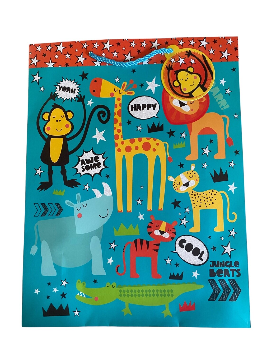 Jungle Beats Monkey Small Gift Bag PK3 (R15 Each)