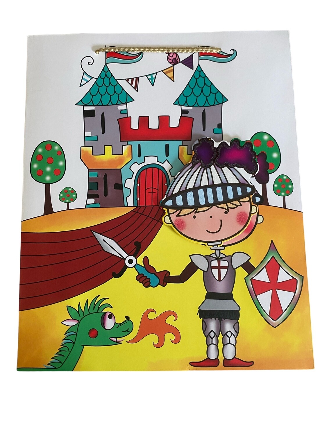 Pop Up Knight Gift Bag Medium PK3 (R15.50 Each)