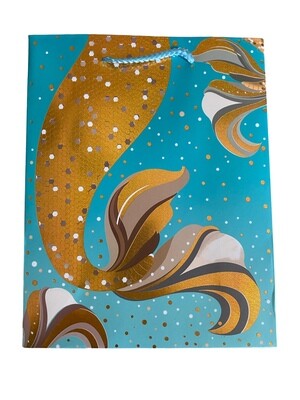 Gold Mermaid Tail Large Gift Bag PK3 (R20 Each)