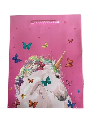 Unicorn with Butterflies  Small Gift Bag PK3 (R10.50 Each)