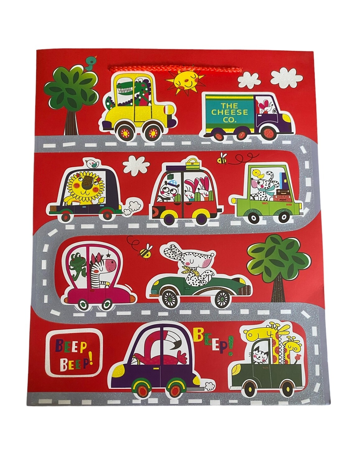 Animals Driving Beep Beep Large Gift Bag PK3 (R19.50 Each)