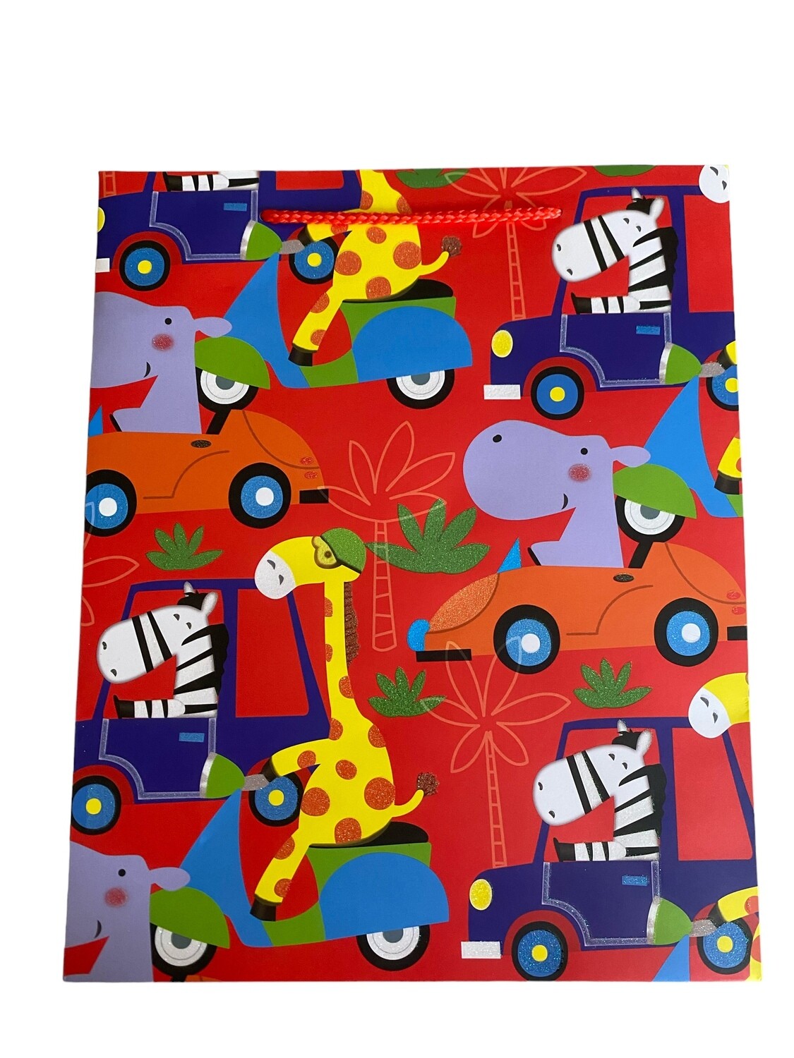 Animals Driving Giraffe Medium Gift Bag PK3 (R15.50 Each)