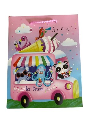 Animals Ice Cream Truck Large Gift Bag PK3 (R20 Each)
