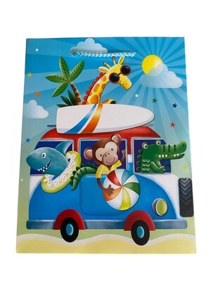 Animals Mini Bus Beach Large Gift Bag PK3 (R20 Each)