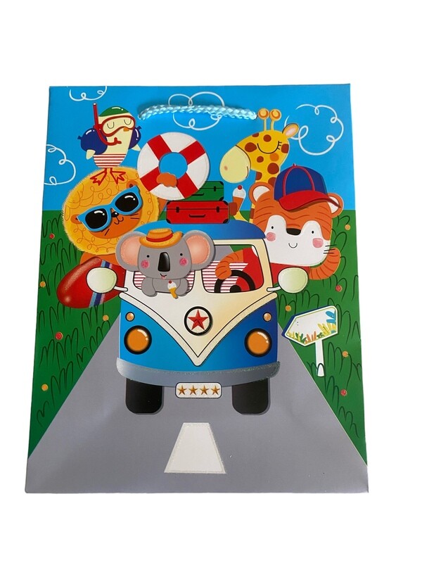 Animals Mini Bus Safari Medium Gift Bag PK3 (R15.50 Each)