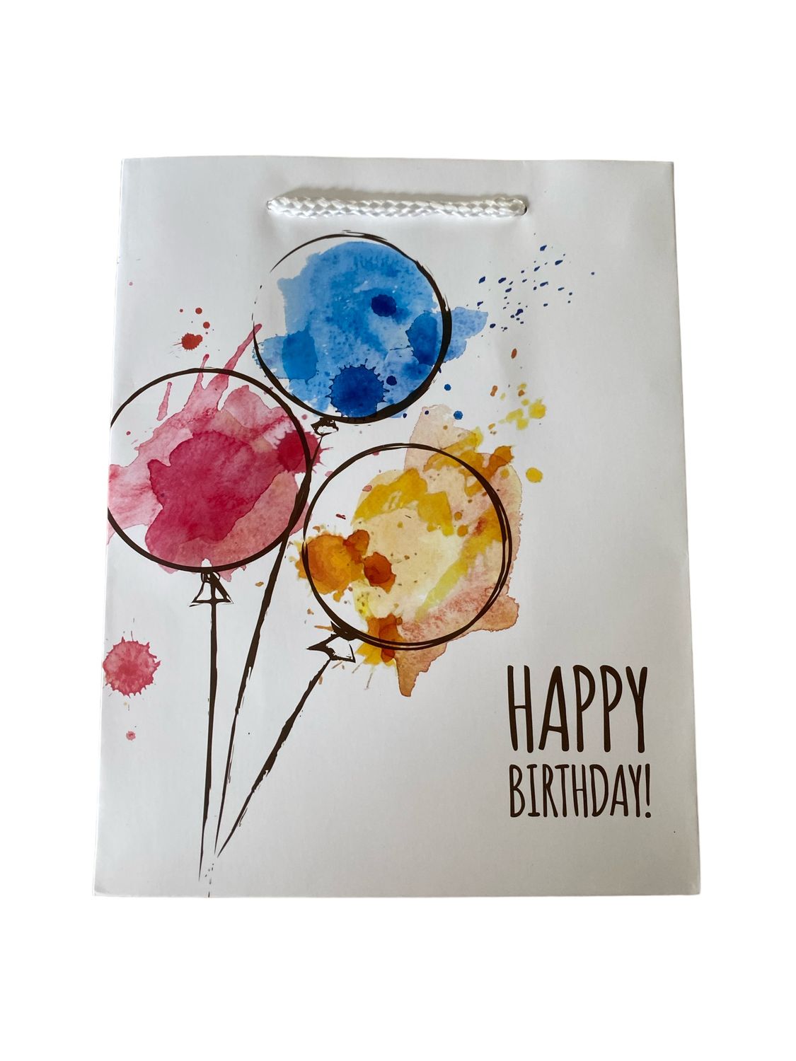 Happy Birthday Balloons Splash Gift Bag Medium PK3 (R12.50 Each)