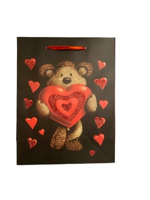 Gift Bag - Teddy with Heart Large PK3 (R15.50 Each)
