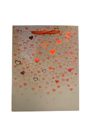 Hearts Grey Gift Bag Medium PK 3 (R12.50 Each)