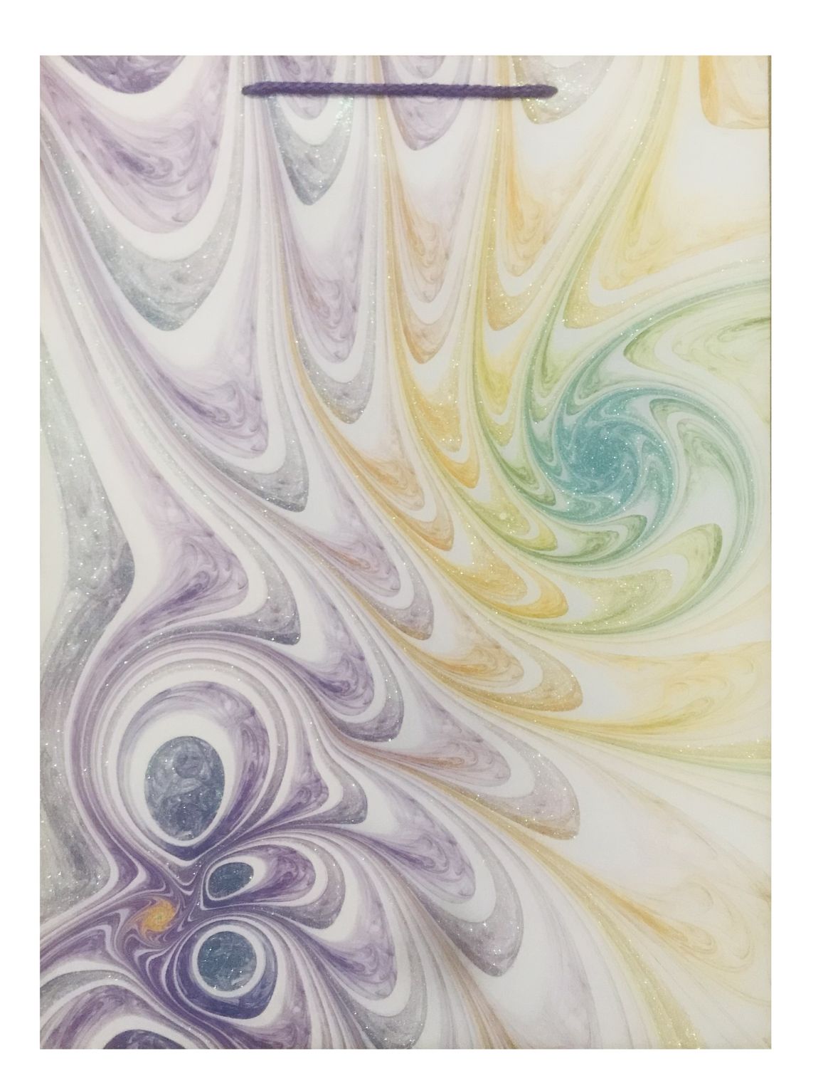 Wall Art Purple Glitter Large Gift Bag PK3 (R19.50 Each)