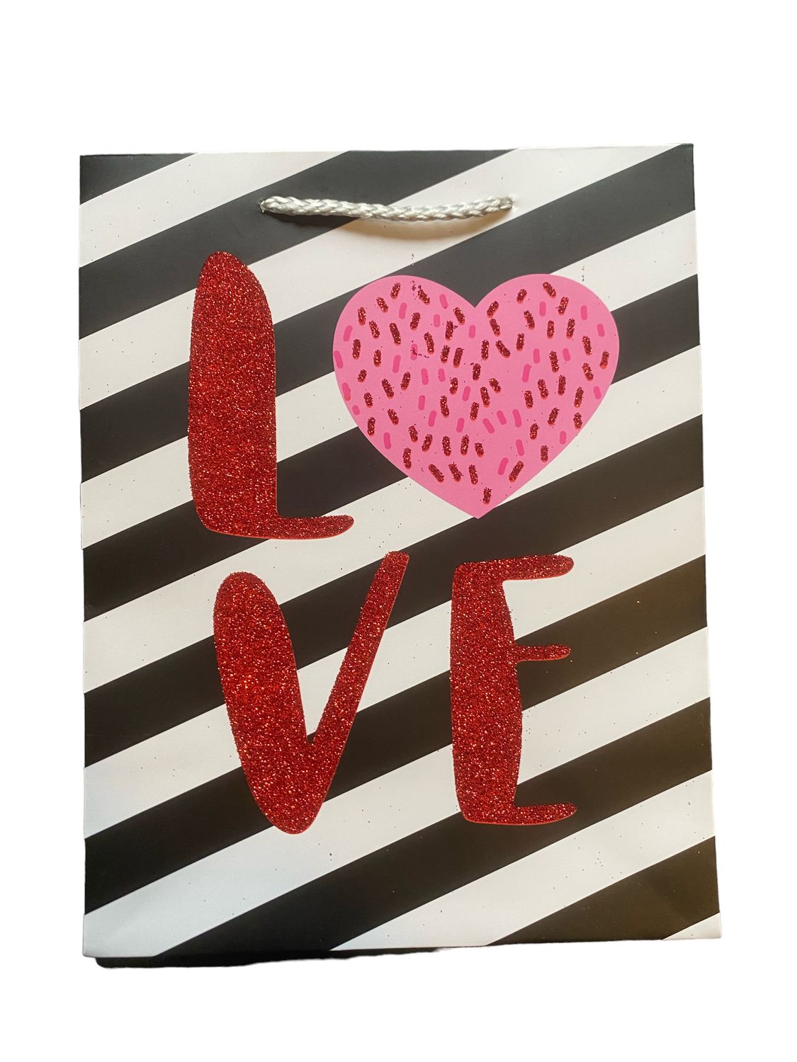 Love Zebra Stripe Small Gift Bag PK3 (R10.50 Each)