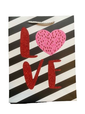 Love Zebra Stripes Large Gift Bag PK3 (R19.50 Each)