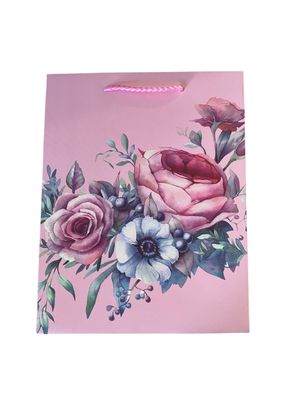 Flowers Pink Small Gift Bag PK3 (R10.50 Each)