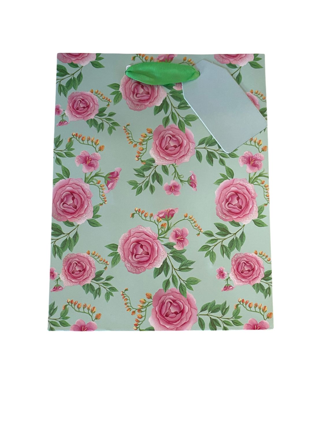 Flowers Green Large Gift Bag  PK3 (R25 Each)