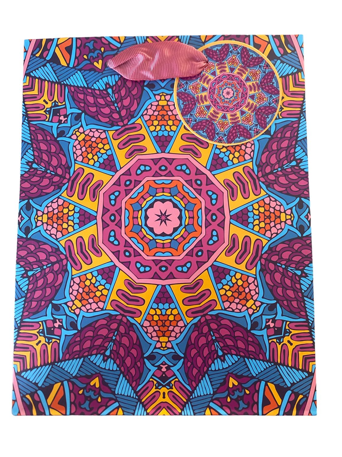 Mandala Art Yellow Small Gift Bag PK3 (R13.50 Each)