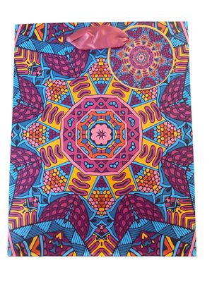 Mandala Art Yellow Small Gift Bag PK3 (R13.50 Each)