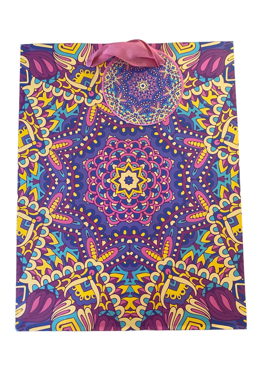 Mandala Art Green Medium Gift Bag PK3 (R17.50 Each)