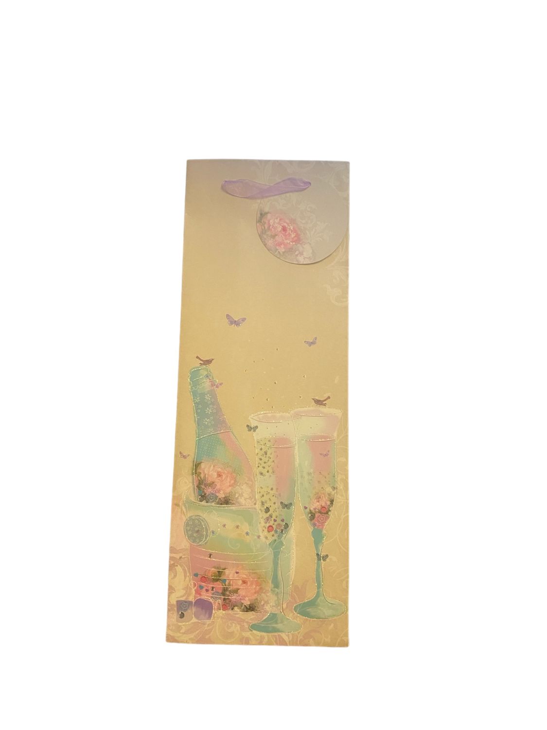 Wine Bag Luxury Wedding Pink &amp; Aqua PK3 (R7.50 Each)