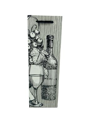 Plain Grey Stripe Bottle  Wine bag PK3 (R10.50)
