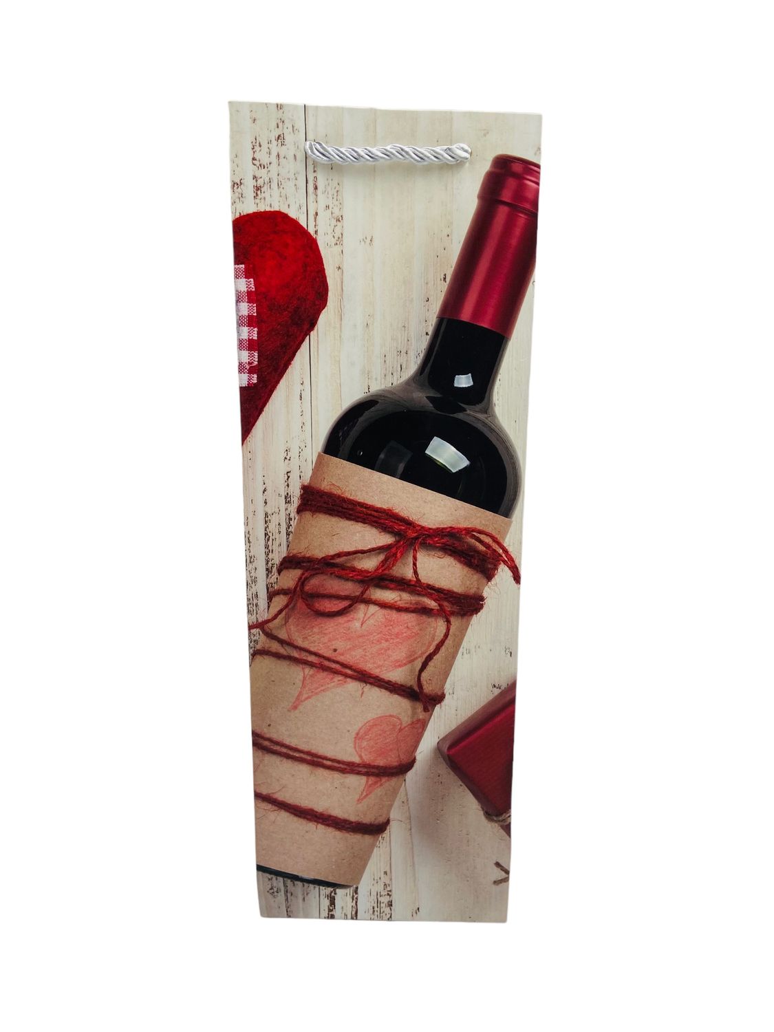 Wine Bag - Wine Bottle With Heart PK3 (R9.50E)