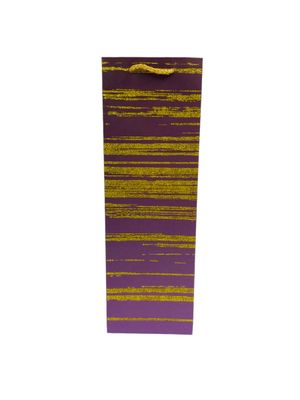 Purple with Gold Glitter Wine Bag PK3 (R10.50 Each)