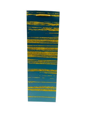 Teal with Gold Glitter Wine Bag PK3 (R10.50 Each)