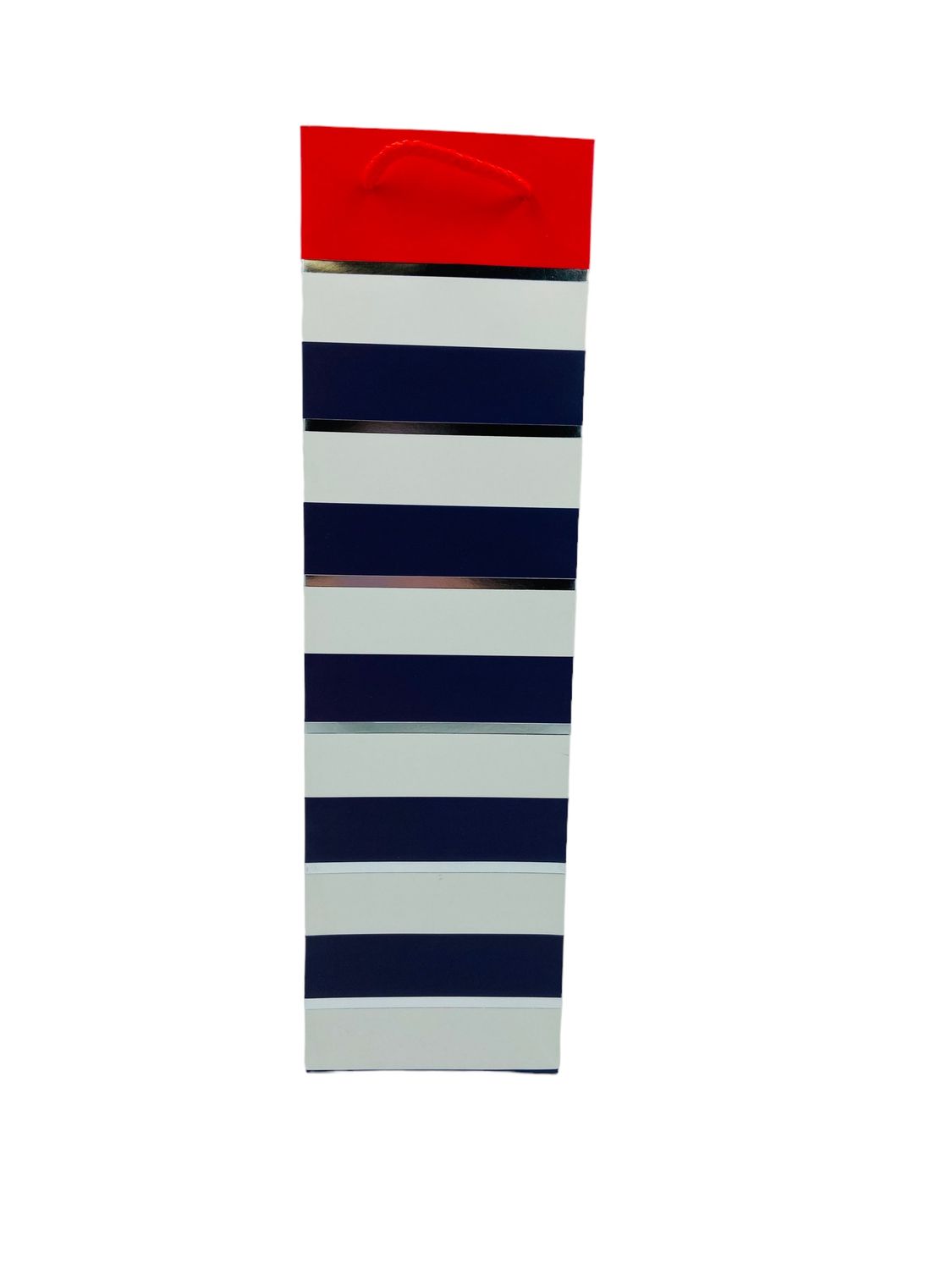 Striped men&#39;s Silver &amp; White Wine Bag PK3 (R10.50 Each)