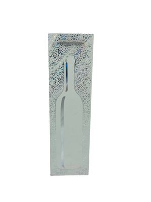 White Wine Bottle with Silver Stars and Dots Wine Bag PK3 (R10.50 Each)