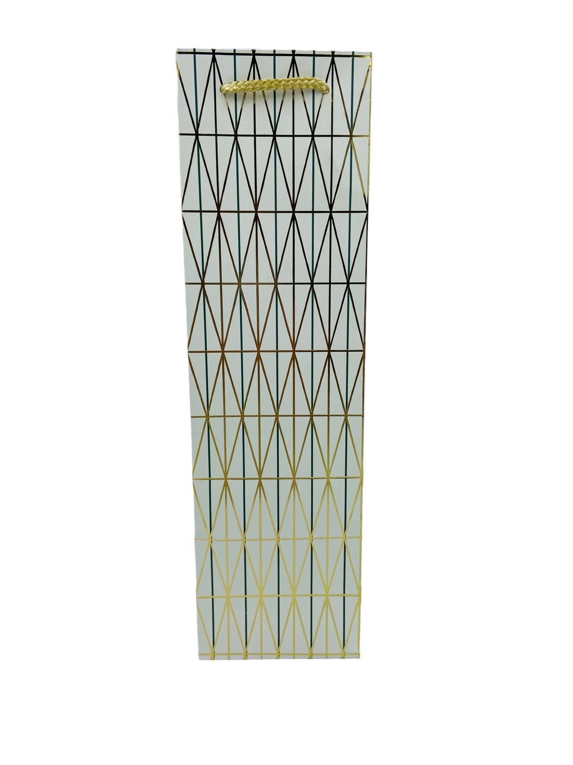 Gold Triangle Shape Lines Wine Bag PK 3 R10E