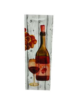 Black &amp; White Wood Red Grapes - Wine Bag  PK3 (R10.50 Each)