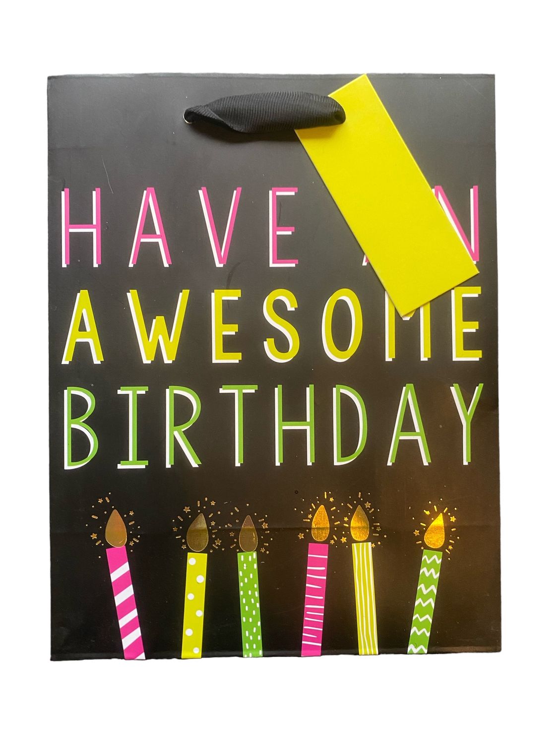Have An Awesome Birthday Black Small Gift Bag PK3 (R15 Each)