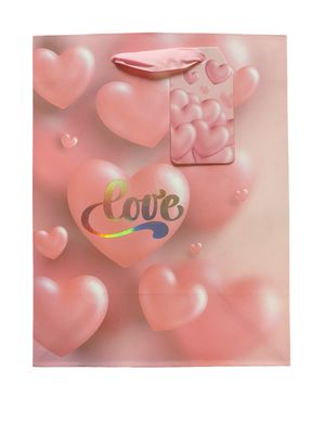 Love On Heart  Peach Large Gift Bag PK3 (R25 Each)