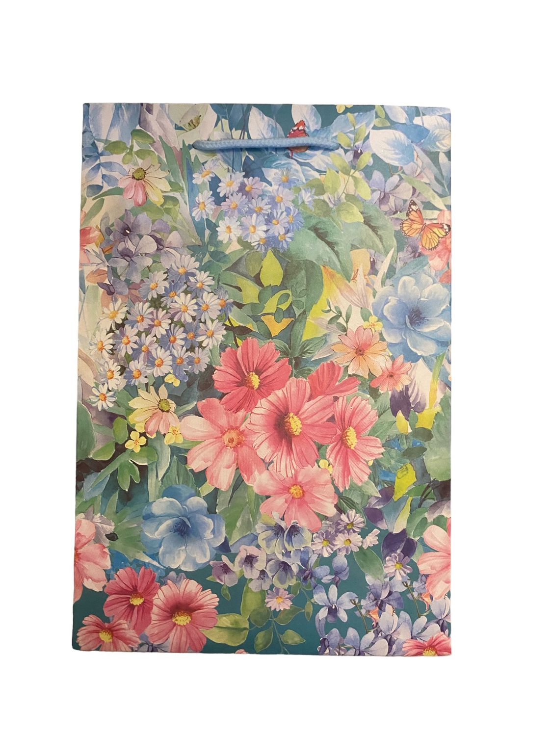Flower Light Blue Small Gift Bag PK3 (R8.50 Each)