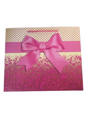 Pink Bow Rectangular Large Gift Bag PK3 (R25 Each)