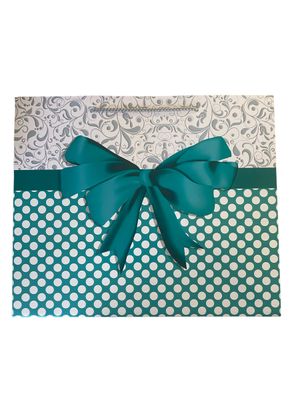 Green Bow Rectangular XLarge Gift Bag PK3 (R32.50 Each)