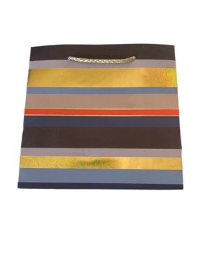 Striped men&#39;s Red &amp; Gold Extra Small Gift Bag PK3 (R8.50 Each)