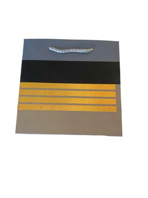 Striped men&#39;s Gold Lines Extra Small Gift Bag PK3 (R8.50 Each)