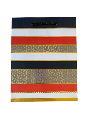 Red with Geometric Lines Extra Small Gift Bag PK3 (R8.50 Each)