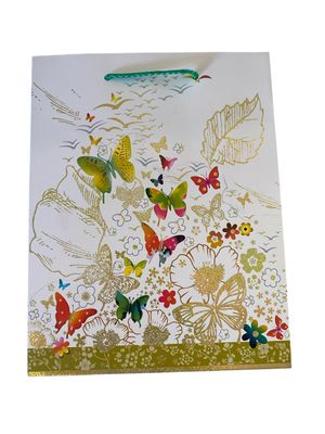 White Butterfly Gift Bag Large PK3 (R20 Each)
