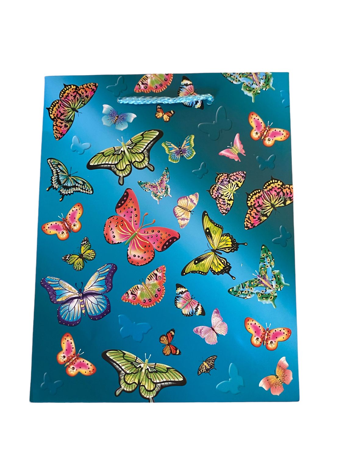 Blue Butterfly Gift Bag Large PK3 (R20 Each)