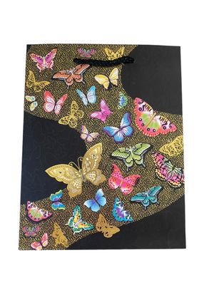 Black Butterfly Gift Bag Small PK3 (R10.50 Each)