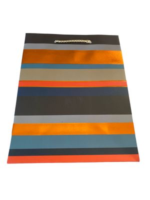 Striped men's Red &amp; Gold Large Gift Bag PK3 (R20 Each)