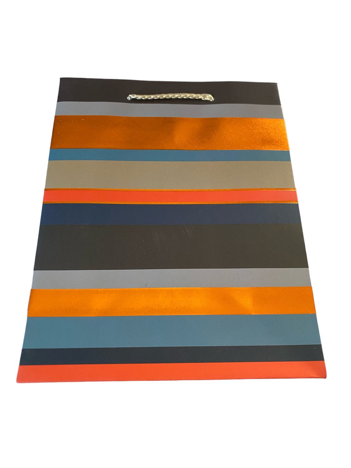 Striped men&#39;s Red &amp; Gold Small Gift Bag PK3 (R10.50 Each)