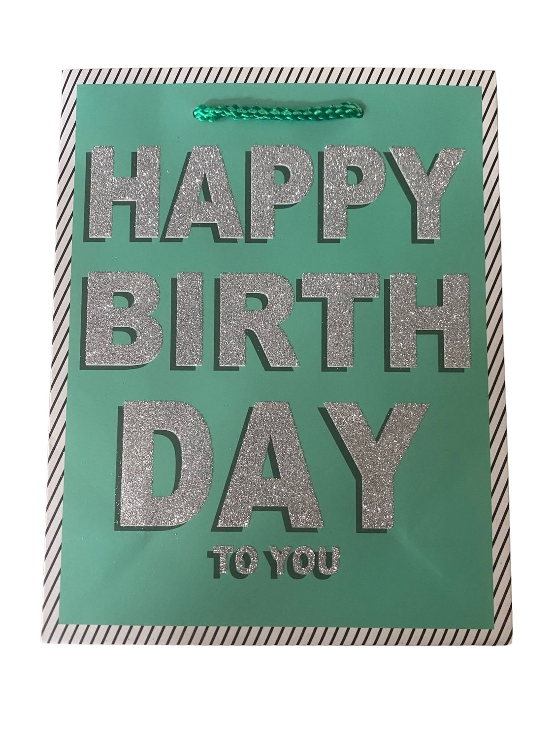 Happy Birthday To You Green Medium Gift Bag PK3 (R15 Each)