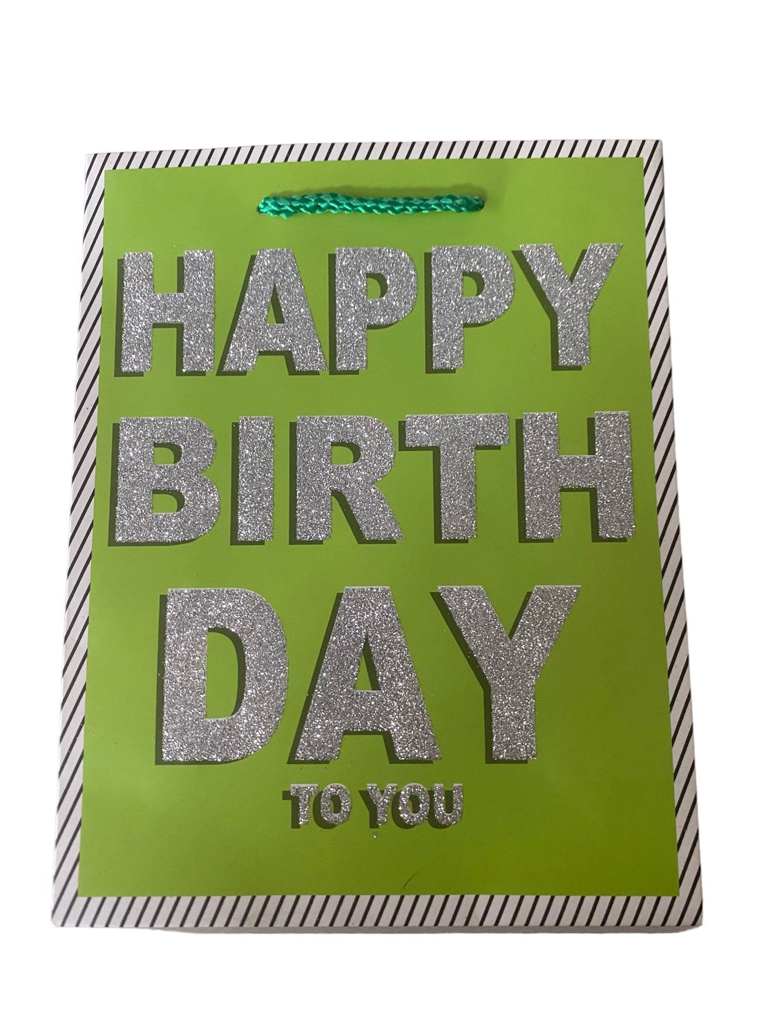 Happy Birthday To You Lime Green Large Gift Bag PK3 (R17.50 Each)