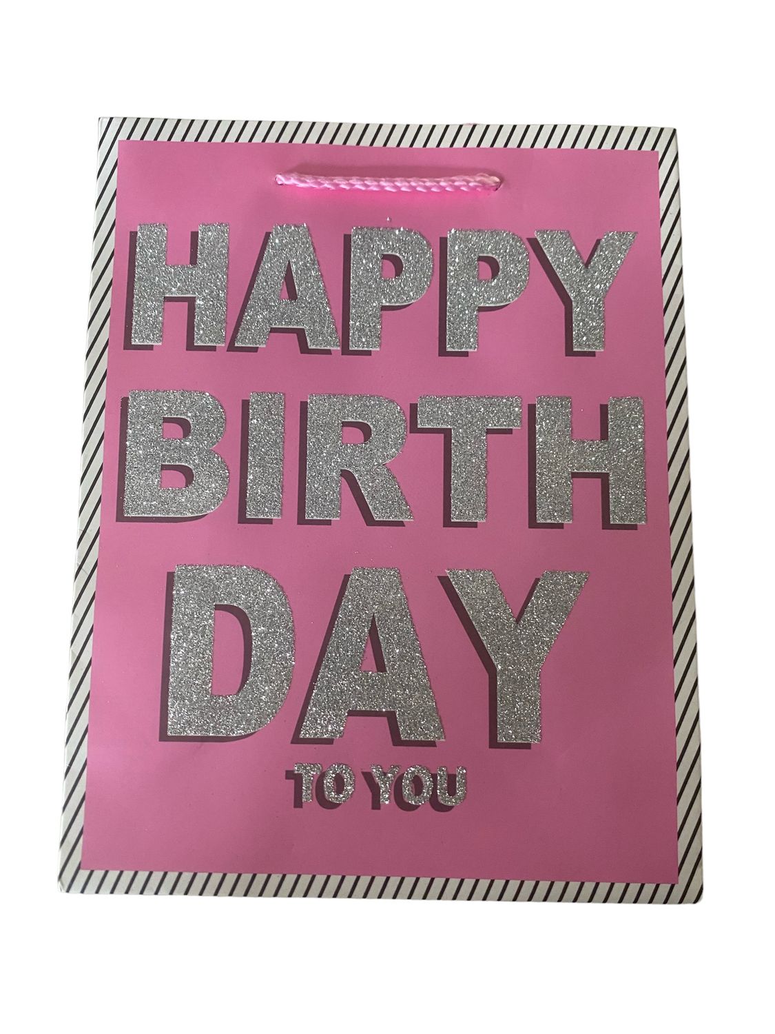 Happy Birthday To You Pink Medium Gift Bag PK3 (R15 Each)