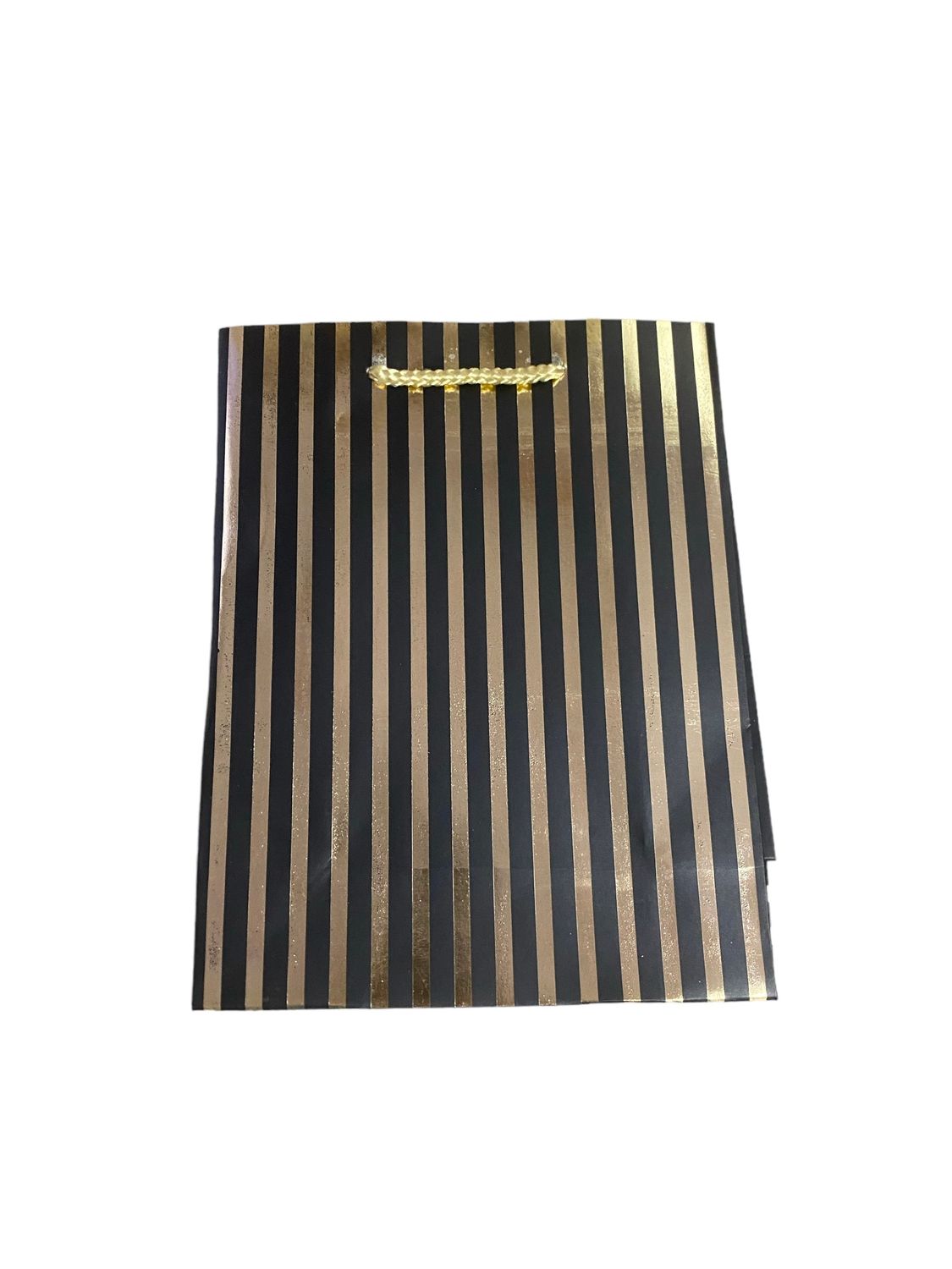 Gold and Black Lines Medium Gift Bag PK3 (R15.50 Each)